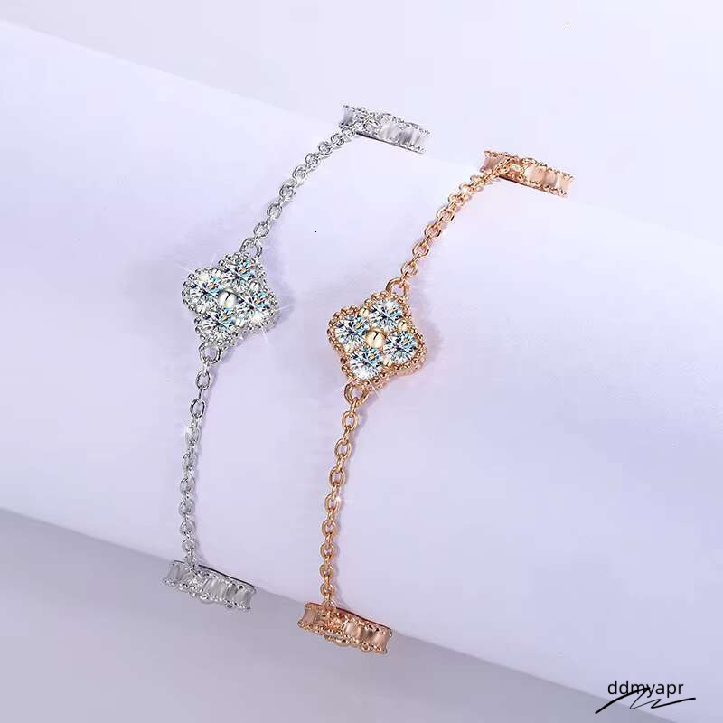 Gold Plated S Sier Moissanite Tennis Bracelet For Women VVS Dia Quality With Ddmyday GRA Certificate, Elegant Charm Jewelry Ddmyday