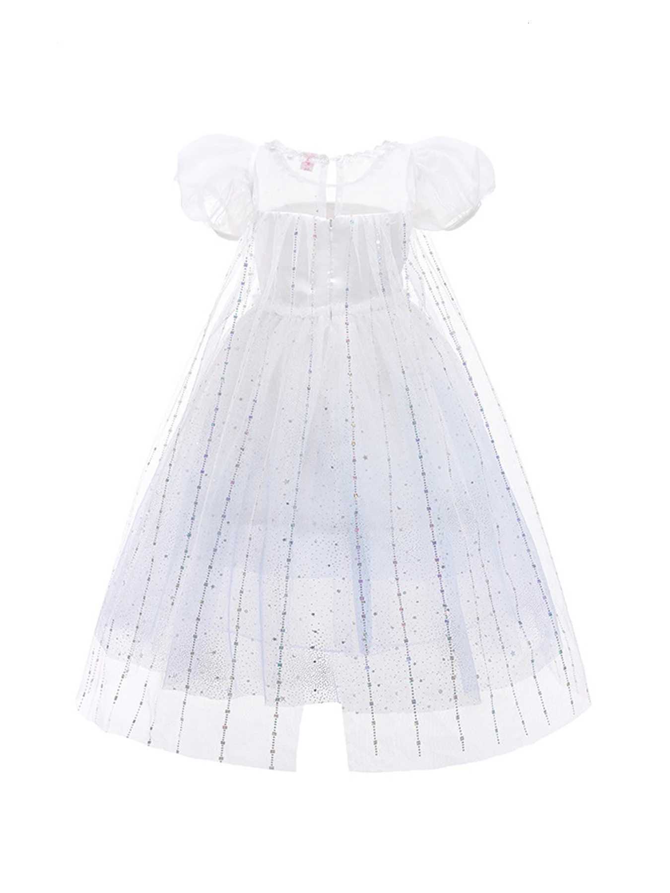 Girls Princess Costume Embroidered Puff Sleeve Casual Dress for Party Birthday Dress Up Kids Clothes Z250904