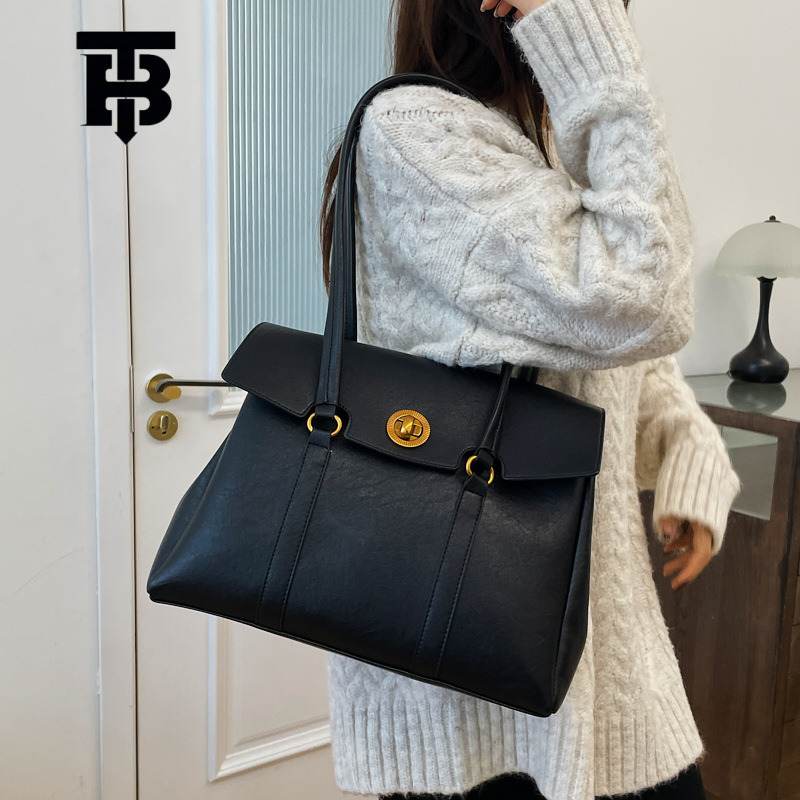 TB BHULAMTE Underarm Retro Fashion Tote Bag for Women 2025 Spring and Autumn Designer s bag New Bags Simple Casual Shoulder Bag High-end Women's 