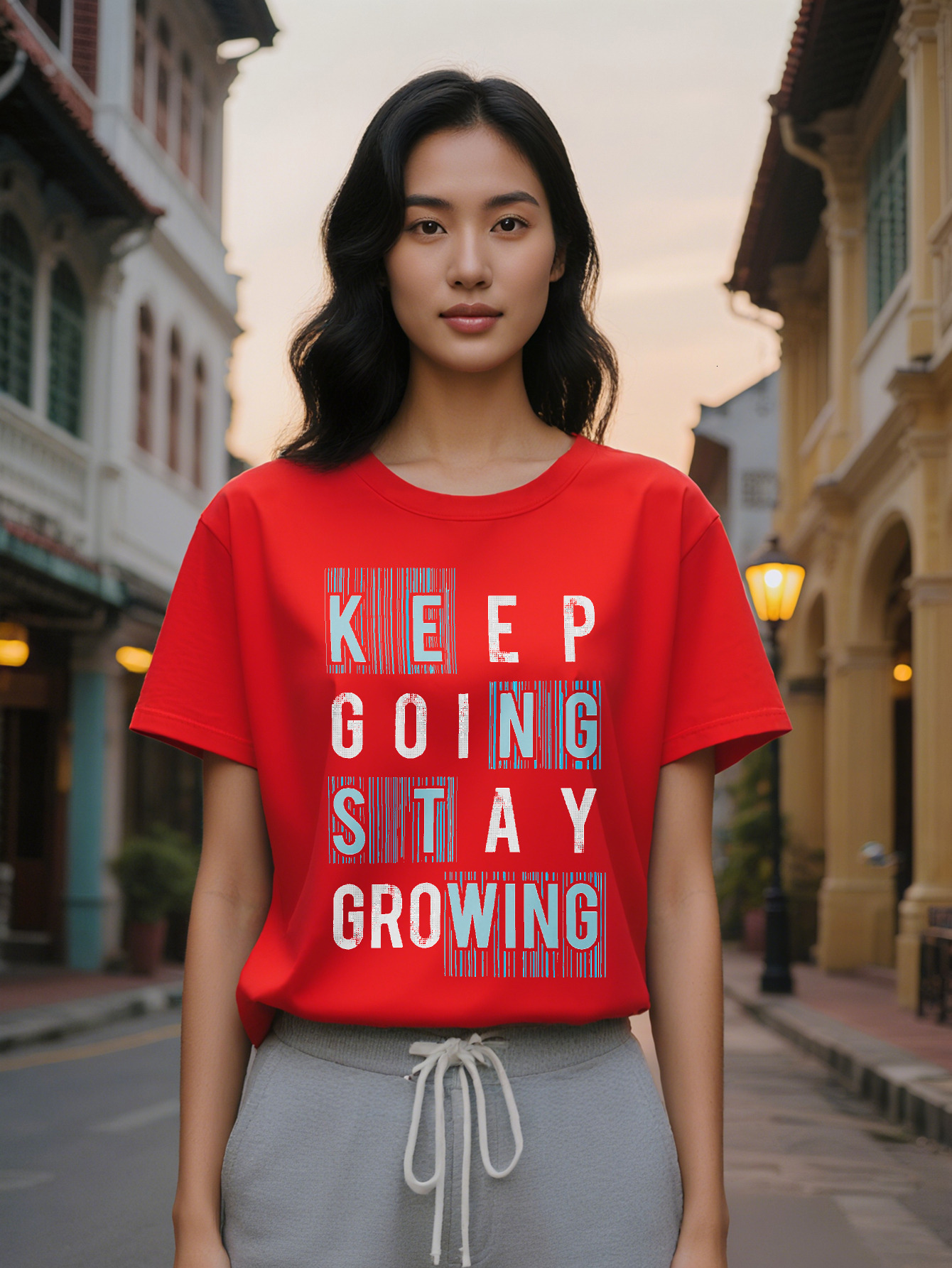 Large XL Women's Casual Versatile Round Neck T-Shirt Featuring KEFP N STYOWING Print Design Perfect as a Gift for Women Plus Size