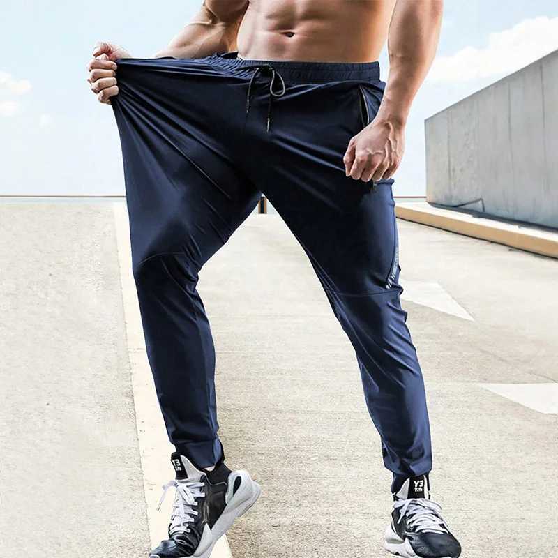 Summer Mens Stretch Sweatpants Elastic Waist Jogger Mens Pants Outdoor Training Fitness Breathable Pants Mens Casual PantsXJ250904