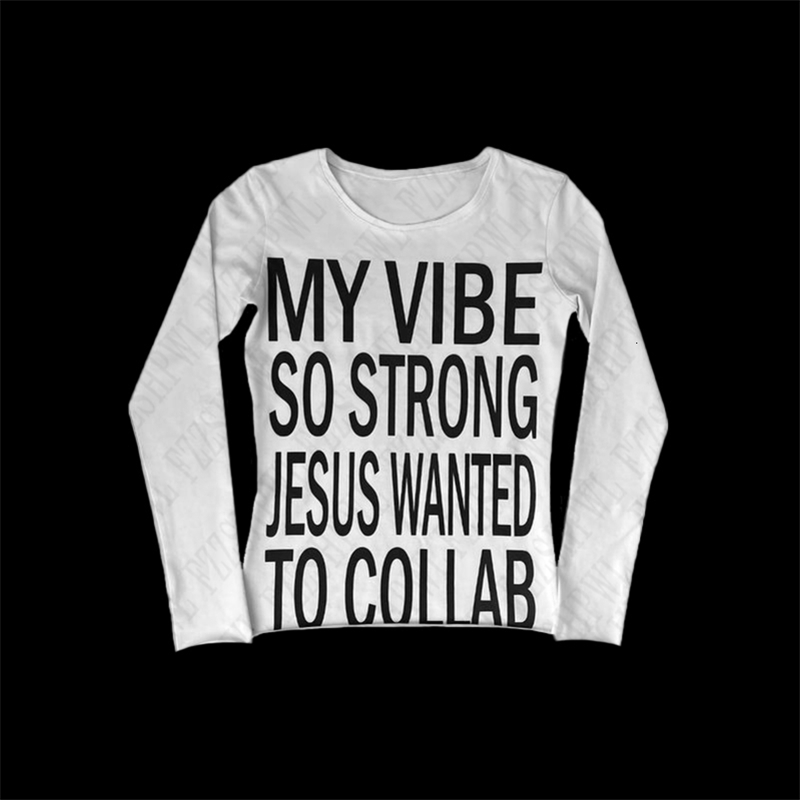 Vintage Harajuku Gothic Hip Hop Emo Girl Casual Long Sleeve Tee Sexy Slim Chic Print Crop Top Grunge Punk Womens Y2K Streetwear w250903