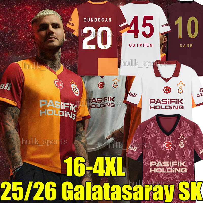 4XL 2025/26 GUNDOGAN soccer jerseys OSIMHEN BARIS E.ELMALI ICARDI SANE SANCHEZ YUNUS G.SARA SALLAI B.KUTLU men kids Kits socks sets retro football shirts