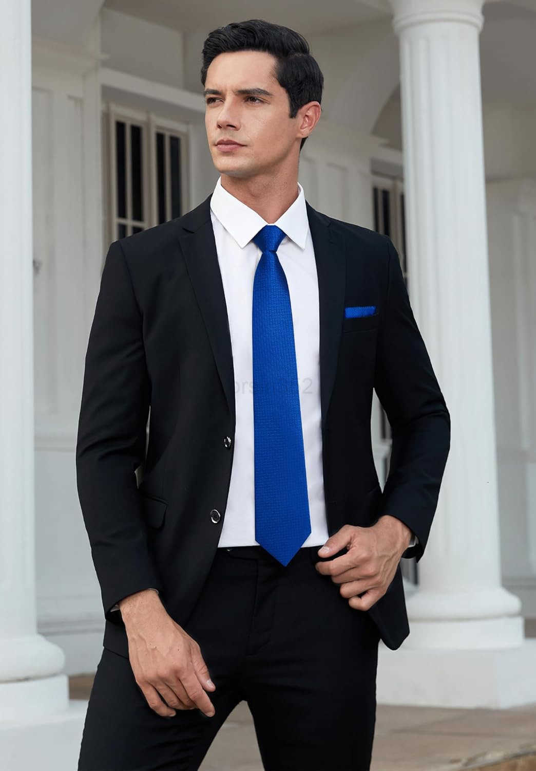 Mens Tie Set Classic Woven Ties and Pocket Square Cufflinks Set Formal Business Wedding Neckties HandkerchiefW250904