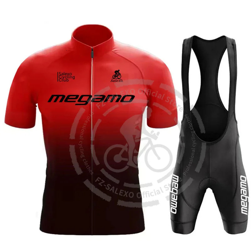 Megamo Cycling Jersey Set Men Summer Bike Uniform Bib Shorts Breathable Bicycle Clothes Ropa Ciclismo Maillot Hombre 250903