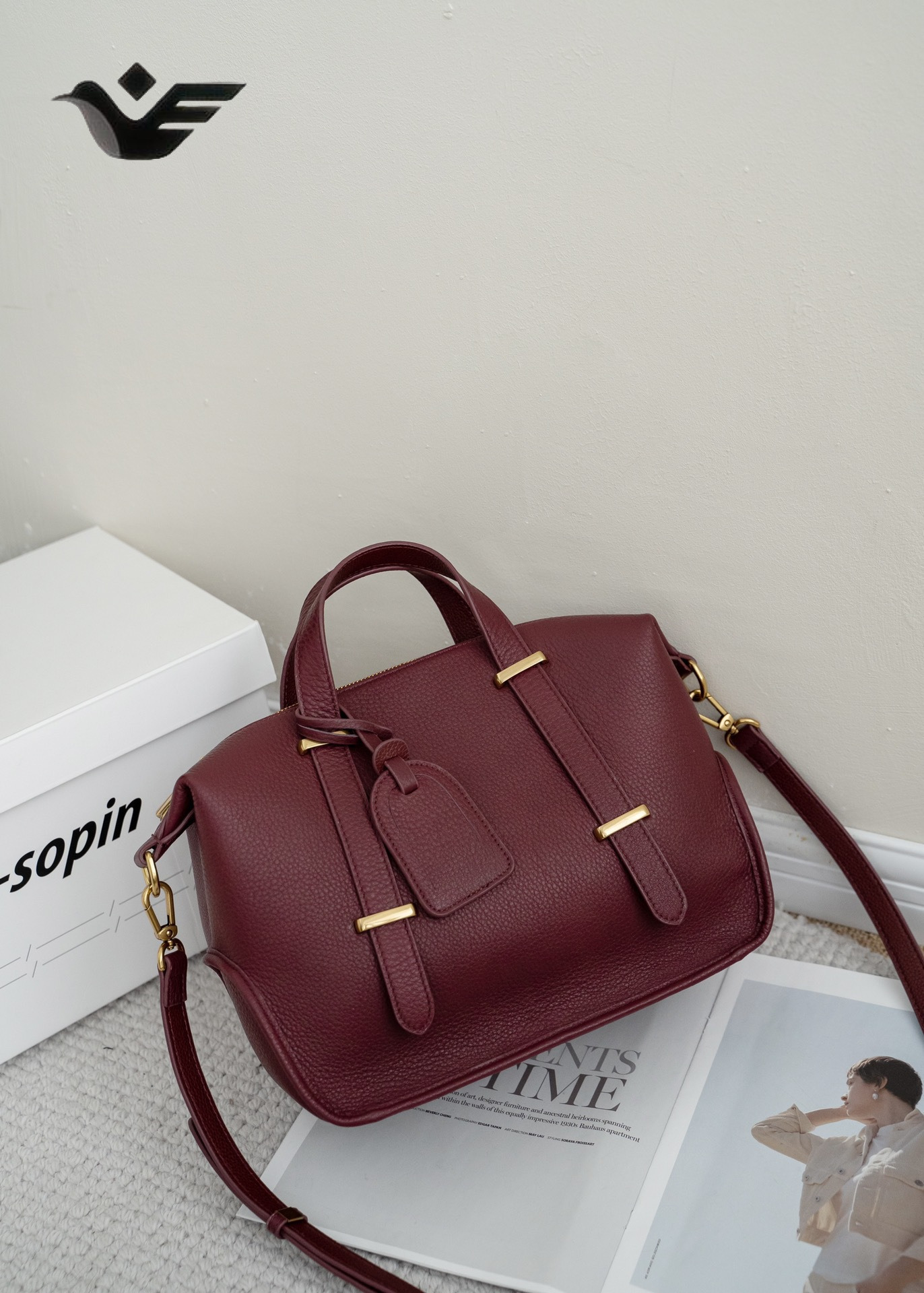 Feiyan Free Shipping New Designer Bag Luxury Shopping Bag Genuine Leather Women's Handbag Versatile Shoulder Crossbody Bag Light Luxury Large Cap