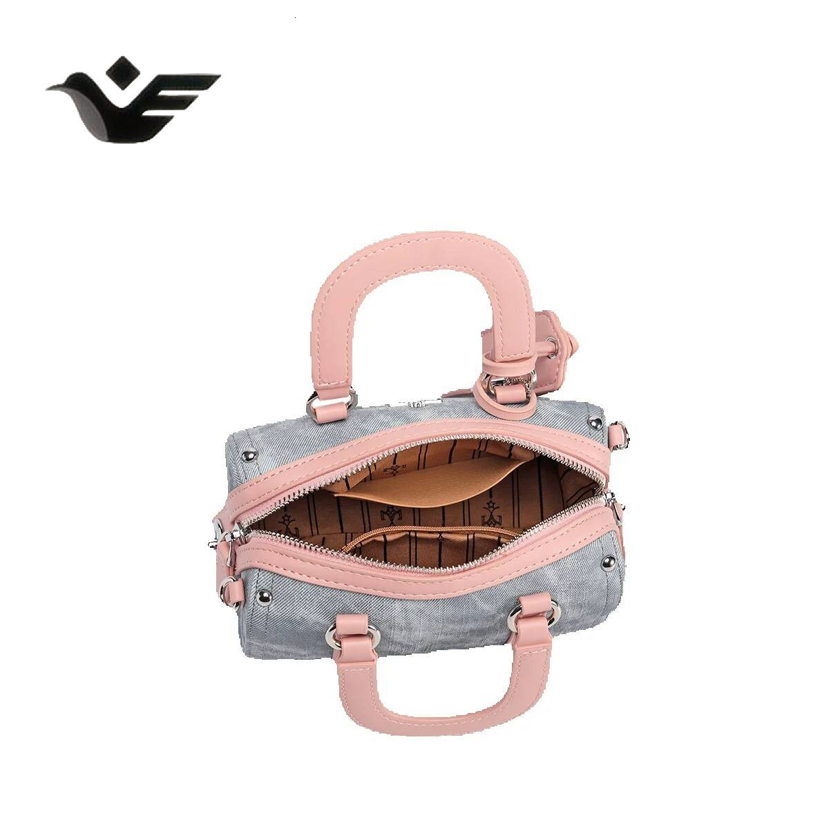 Feiyan Free Shipping New Designer Bag Luxury Shopping Bag High-value Gradient Sweet Handheld Boston Small Bag For Women Denim Fabric Single Shoulder