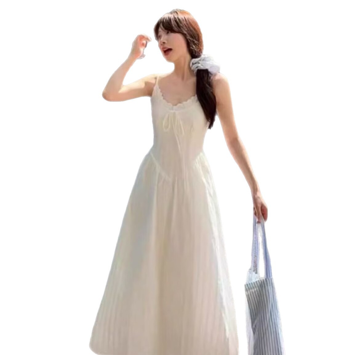 KC120 Summer loose temperament new long skirt