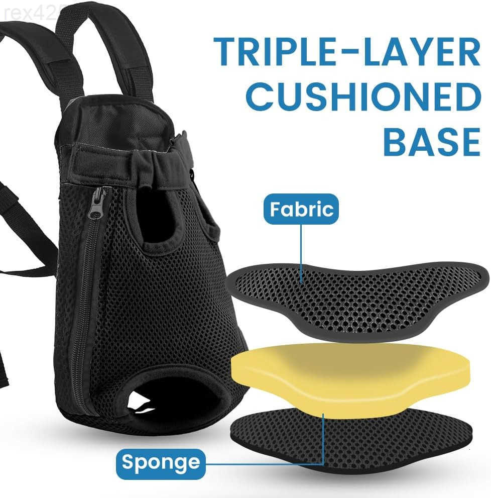 Dog Backpack Carrier Adjustable Pet Front Carriers Legs Out Carrying Sling Travel Bag for Small Medium Dogs 47 Lbs Soft Wearable Puppy Chest Carry Bac