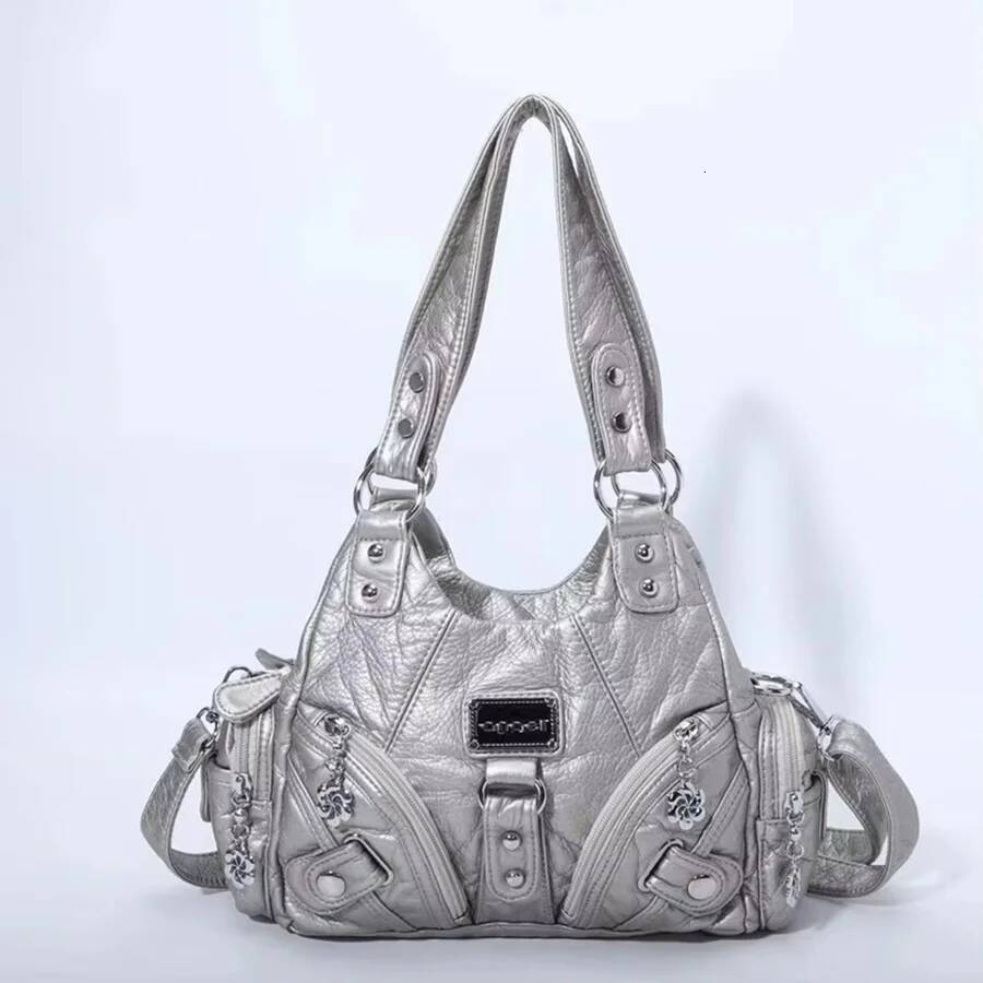 Women Handbags Soft Small Top-handle Purse Fashion Satchel Multi-Pockets Shoulder Hobos Phone Pack Tote Bag