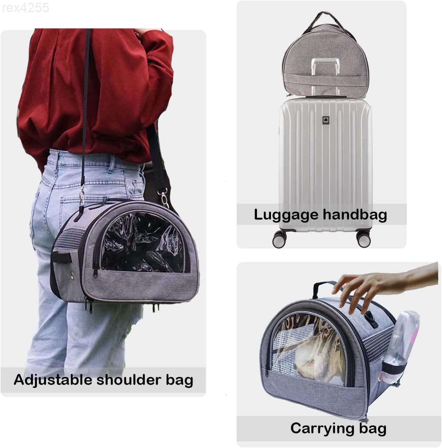 Pig Carrier Small Pet Carriers for Rabbit Hamster Bird Bunny Bearded Dragon Kitty and Etc Animal Bag with Stable Handle and Waterproof Pad Easy Travel
