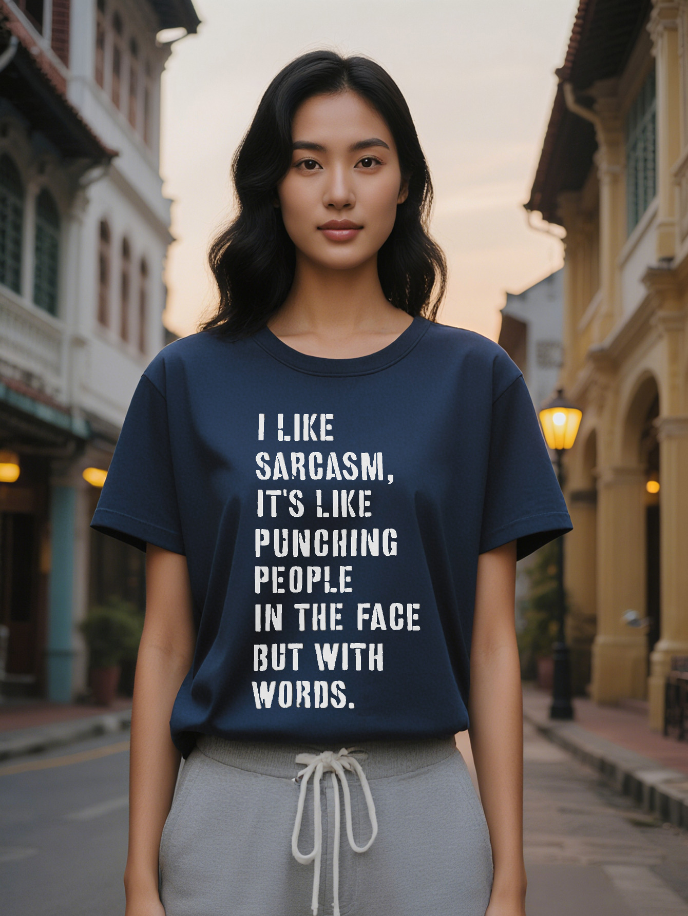 Large XL Women's T-Shirt Quote Print Summer Tee Perfect Gift for Women White Short Sleeve Shirt with Black Text Casual Attire Plus Size