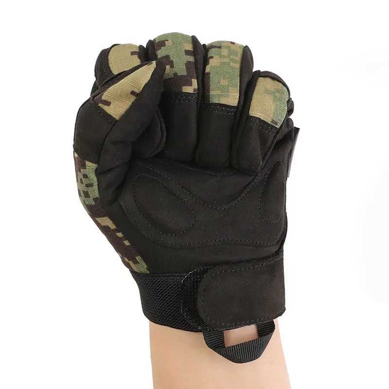 ersongear Tactical Lightweight Camouflage Gloves Full Finger Hand Protective Gear Hunting Hiking Combat Handwear AOR2XJ250904