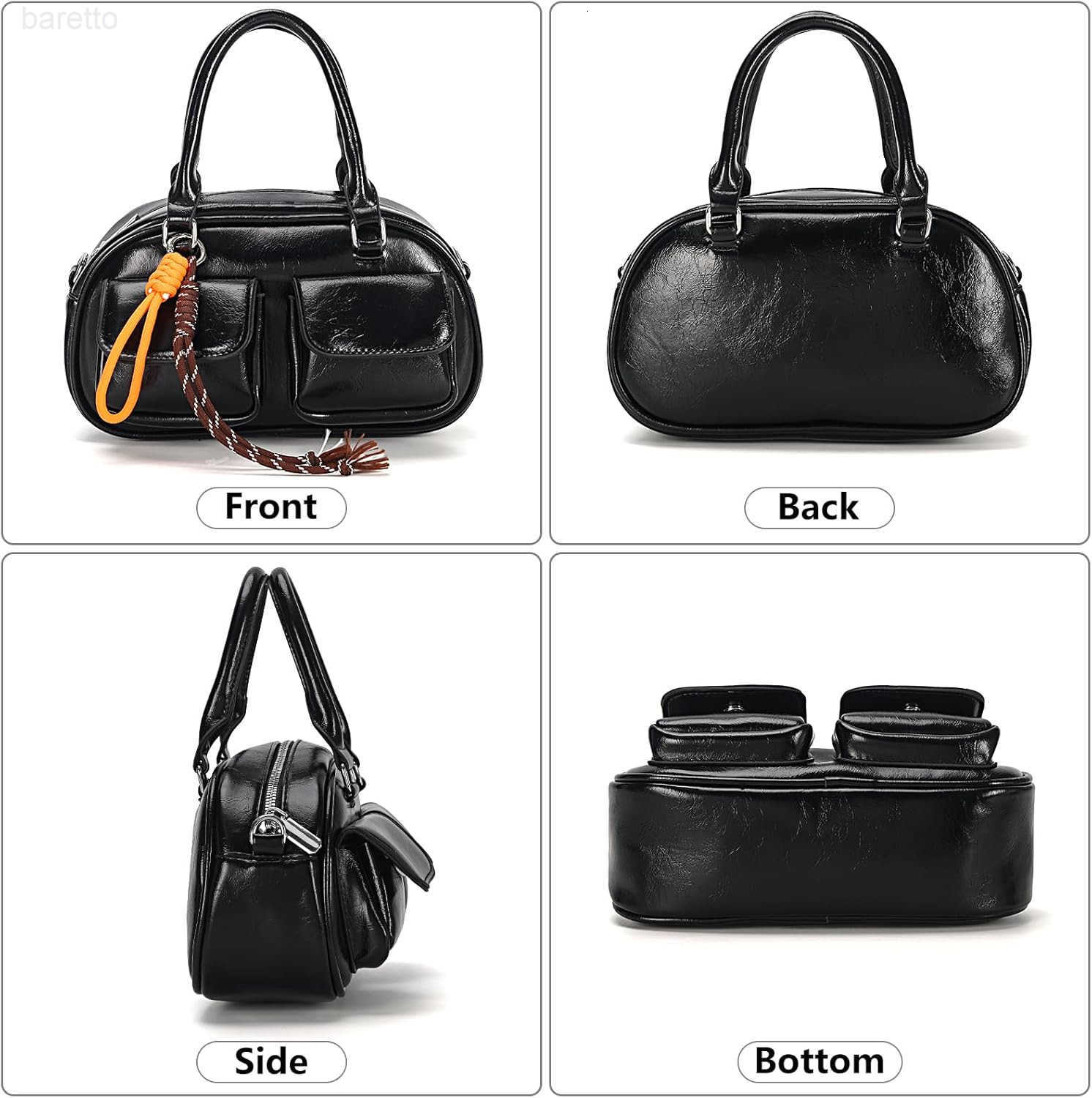 Crossbody Bags for Women Leather Barrel Bags Trendy Ladies Shoulder Bag Top Handle HandBag Satchel Bags for Women M250904