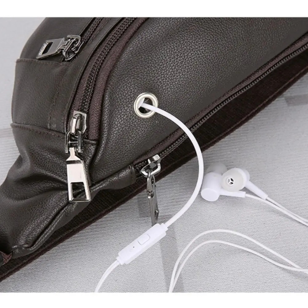 Business Leather Waist Bag Multifunctional Cash Wallets Outdoor Crossbody Bags Waterproof Sporting Pack Traveling Bag Man 250903