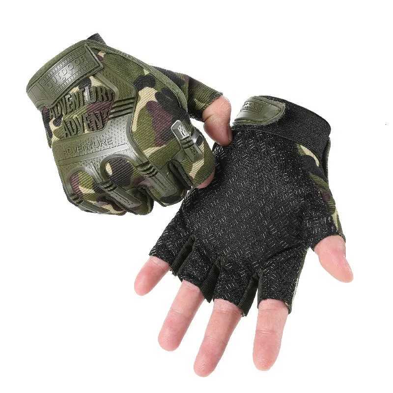 Fingerss Tactical Gloves Camouflage Mittens For Fitn Ma Antiskid Motorcyc Men Women Moto Half Finger Tactical GlovesXJ250904