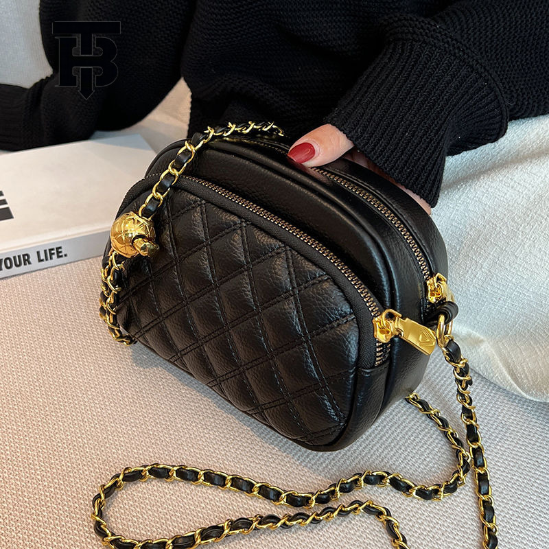 Designer s bag TB BHULAMTE Textured Small Bag for Women, Ins Niche 2025 New Fashion Summer Quilted Chain Crossbody Bag