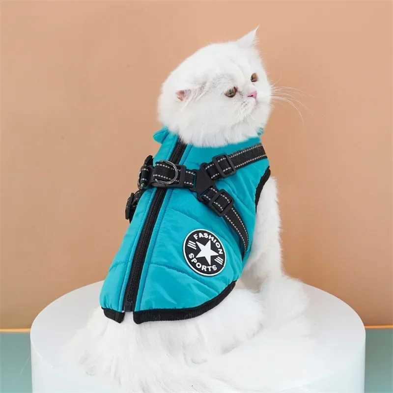 Pet Dog Coat with Harness Winter Cat Waterproof Coat Zipper Dog et with Reflective Harness for Smal Medium Large Dogs W250904
