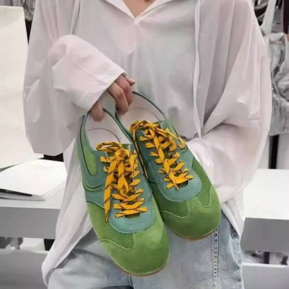 Casual Designer Training Patchwork Lace-up Sneakers Leather Flat Women's Shoes ddmysaturn