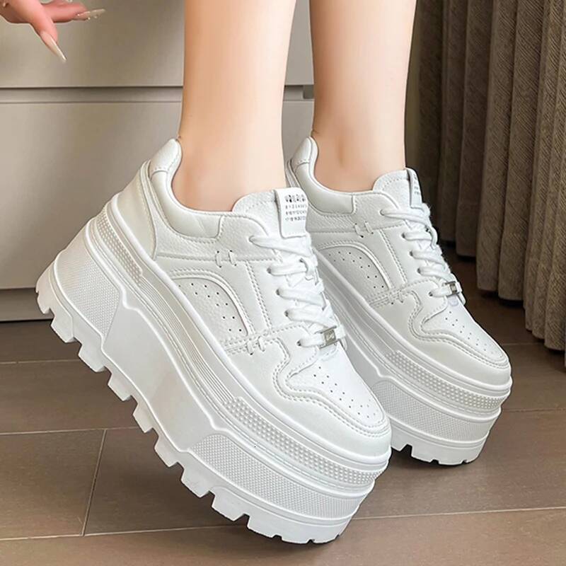 Women 8 CM Platform Casual Outdoor Simple Design Skateboard Comfortable Lace Up Sneakers Running Sports Shoes Female 39 ddmysaturn