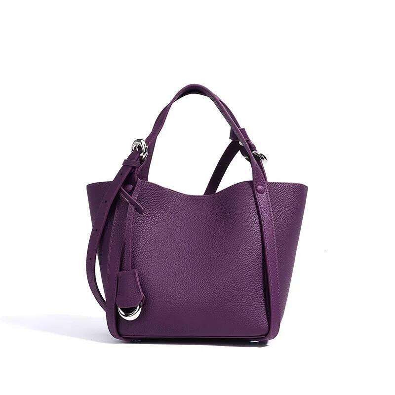 Designer Bucket Bag 2025 Women's Genuine Leather Shoulder Bags Large Capacity Handbag with Cosmetic