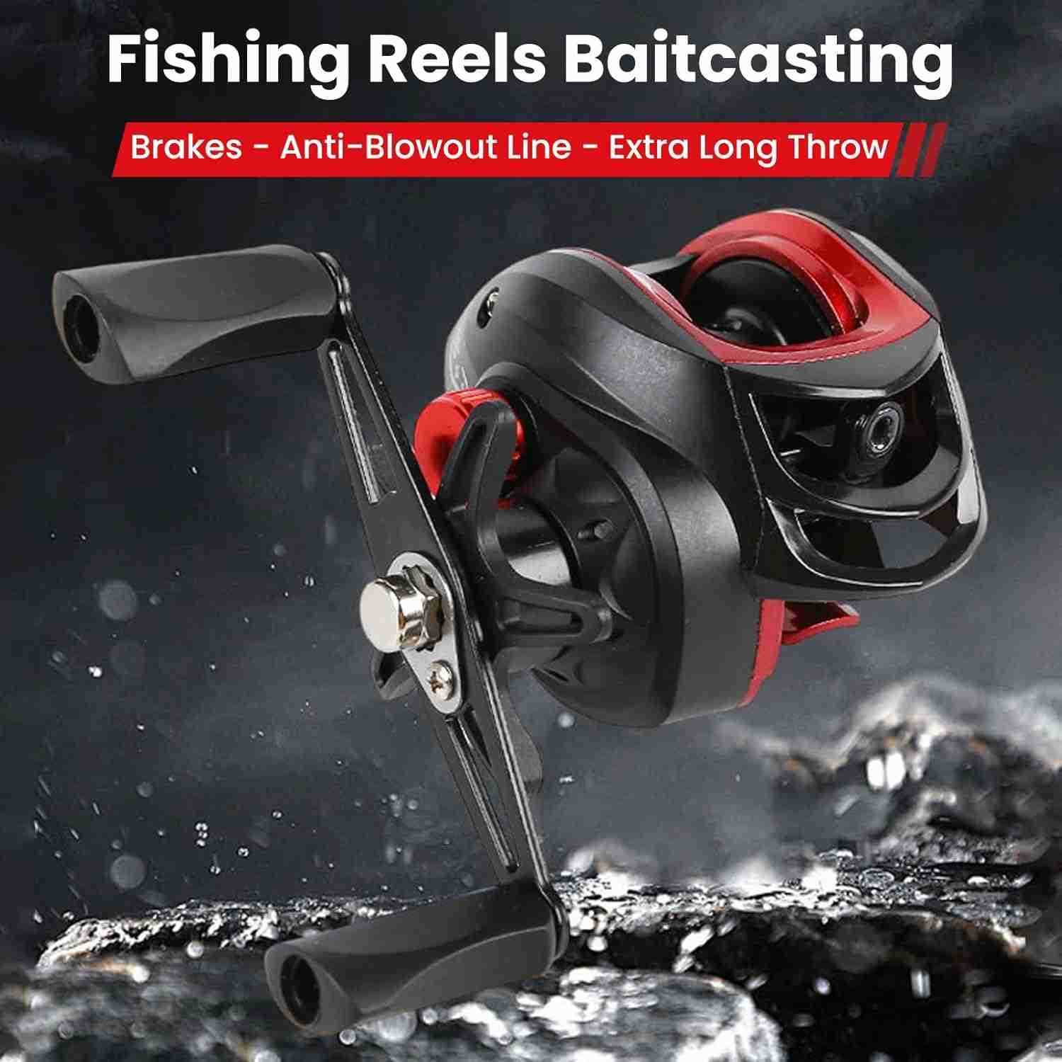 Fishing Reels Baitcasting Reel Reinforced Metal Long Cast Powerful Smooth Baitcaster Fishing Reel for Inshore Saltwater Fishing W250904