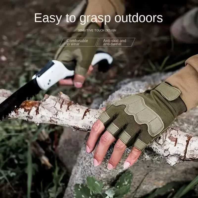 Outdoor Tactical Gloves for Men And Women Half Finger Motorcyc Military Combat Shooting Hunting Fitn GlovesXJ250904