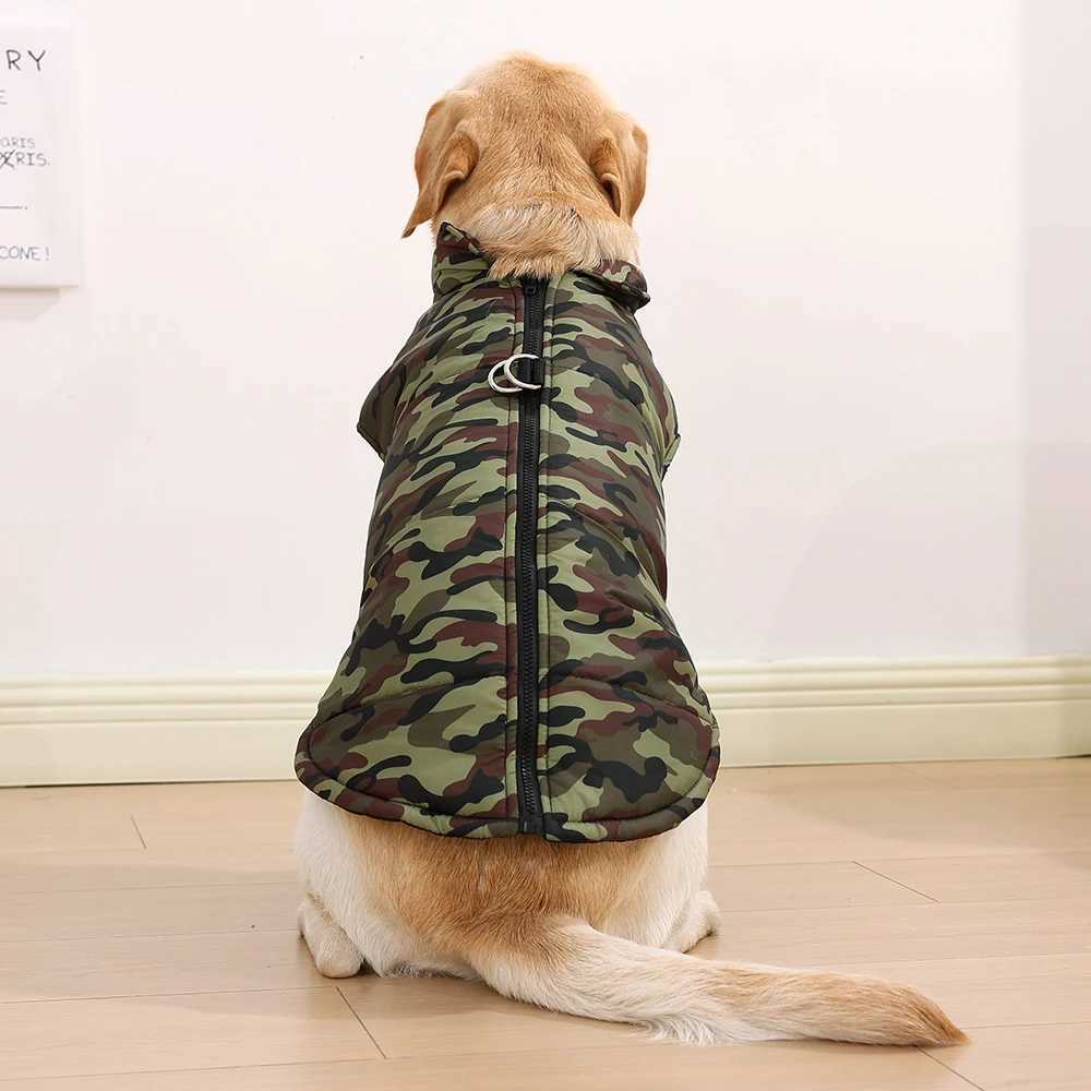 Winter Dog Clothes Coat Waterproof Puppy Cat et For Large Dogs Camouflage Print Warm Windproof Pet Labrodor Apparel Costume W250904