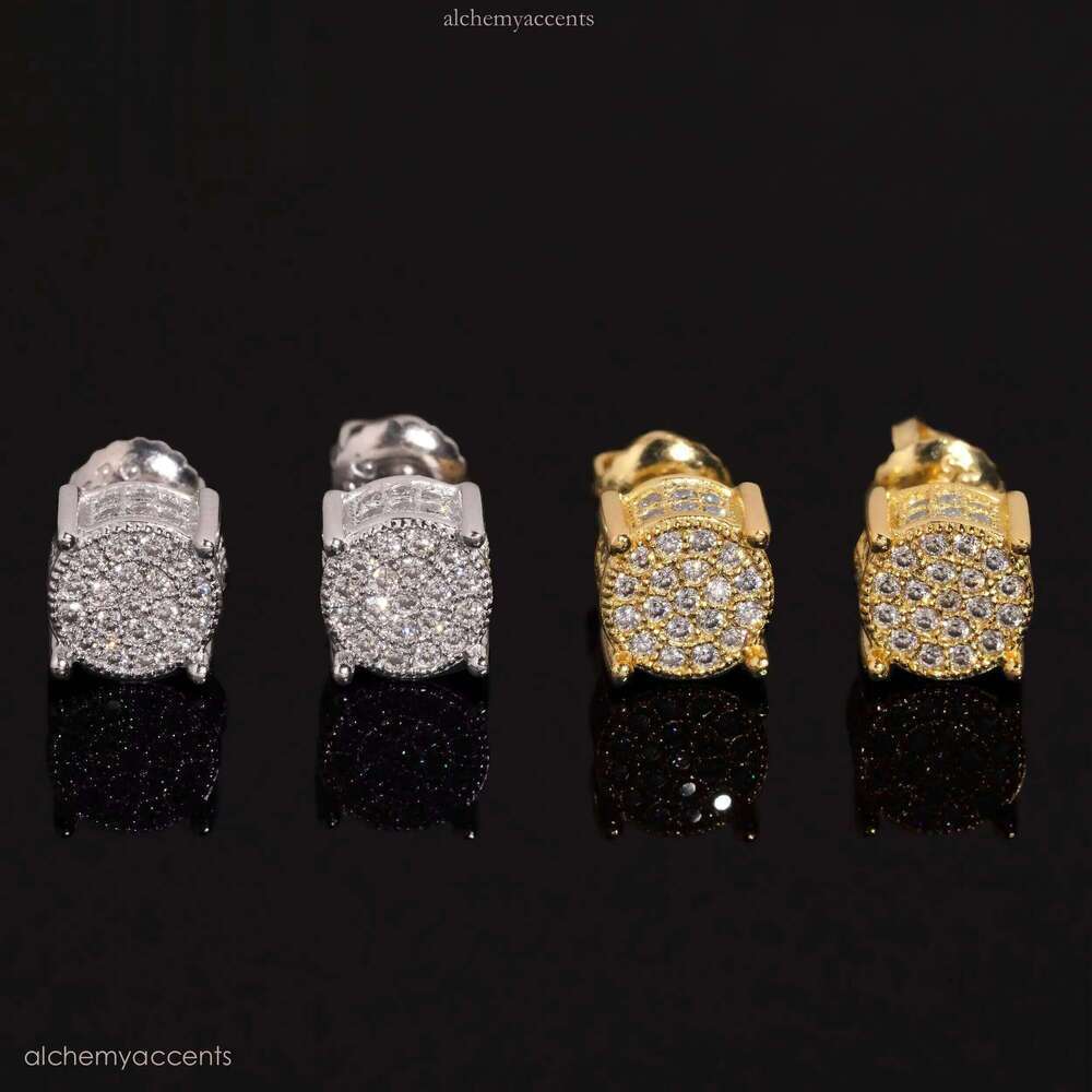 Hip Hop Jewelry Pass Tester Stocks Sterling Sier Iced Out VVS Dia Custom Moissanite Stud Earrings