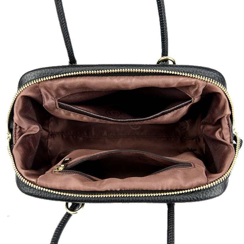 DHEssentials 2025 Shell Bag, Genuine Leather Tote, Folded Stitched Shoulder Purse