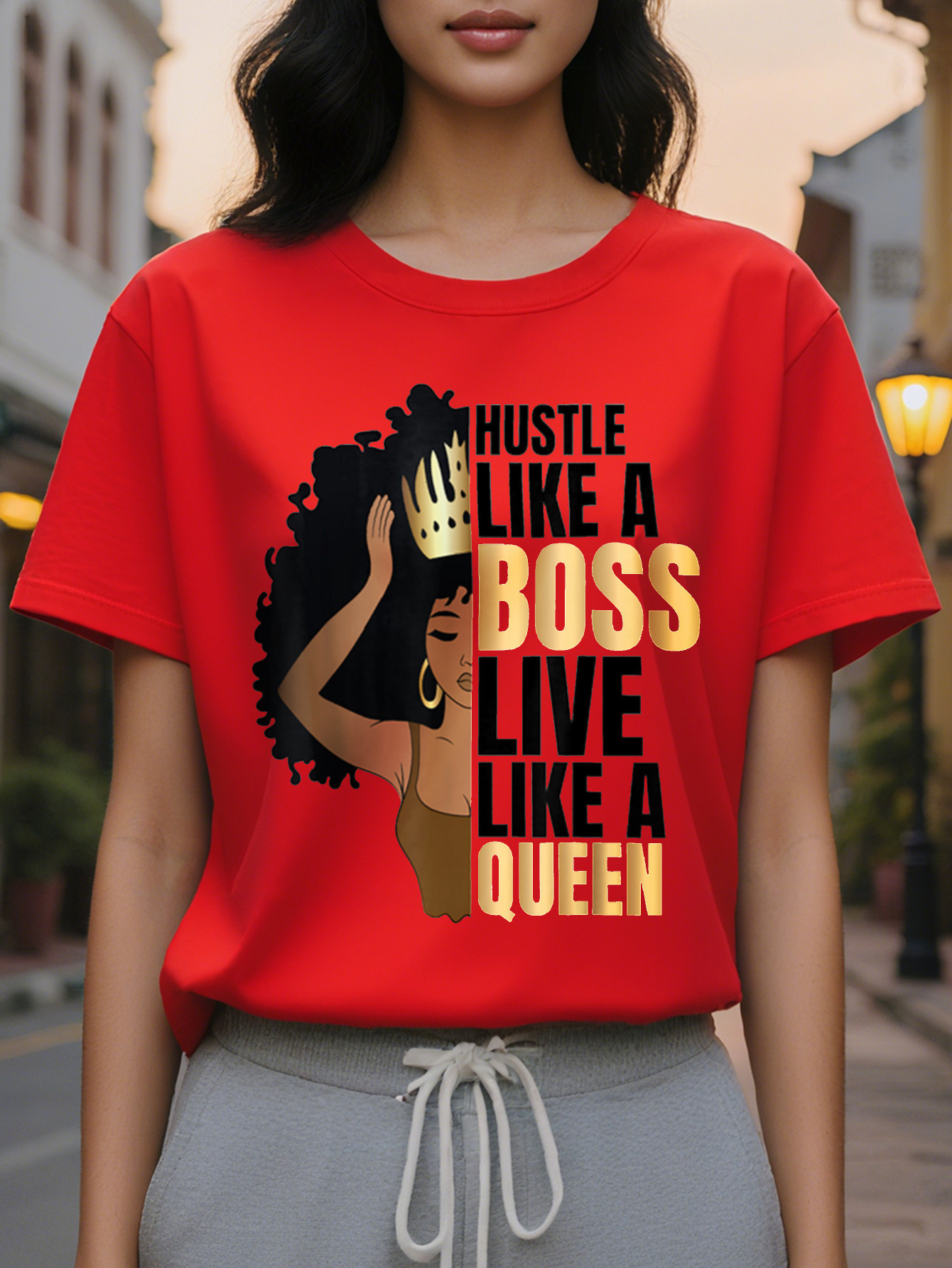 Vibrant Figure Letter Print Crew Neck T-Shirt Soft Breathable Short Sleeve Tee Spring Summer Women's Casual