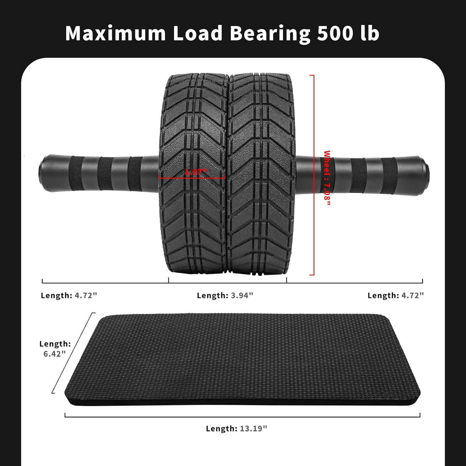 Ab Roller Wheel AGREJO Ab Workout Equipment for Abdominal Core Strength Training Home Gym Fitness Equipment Exercise Wheel for Men Women W250904