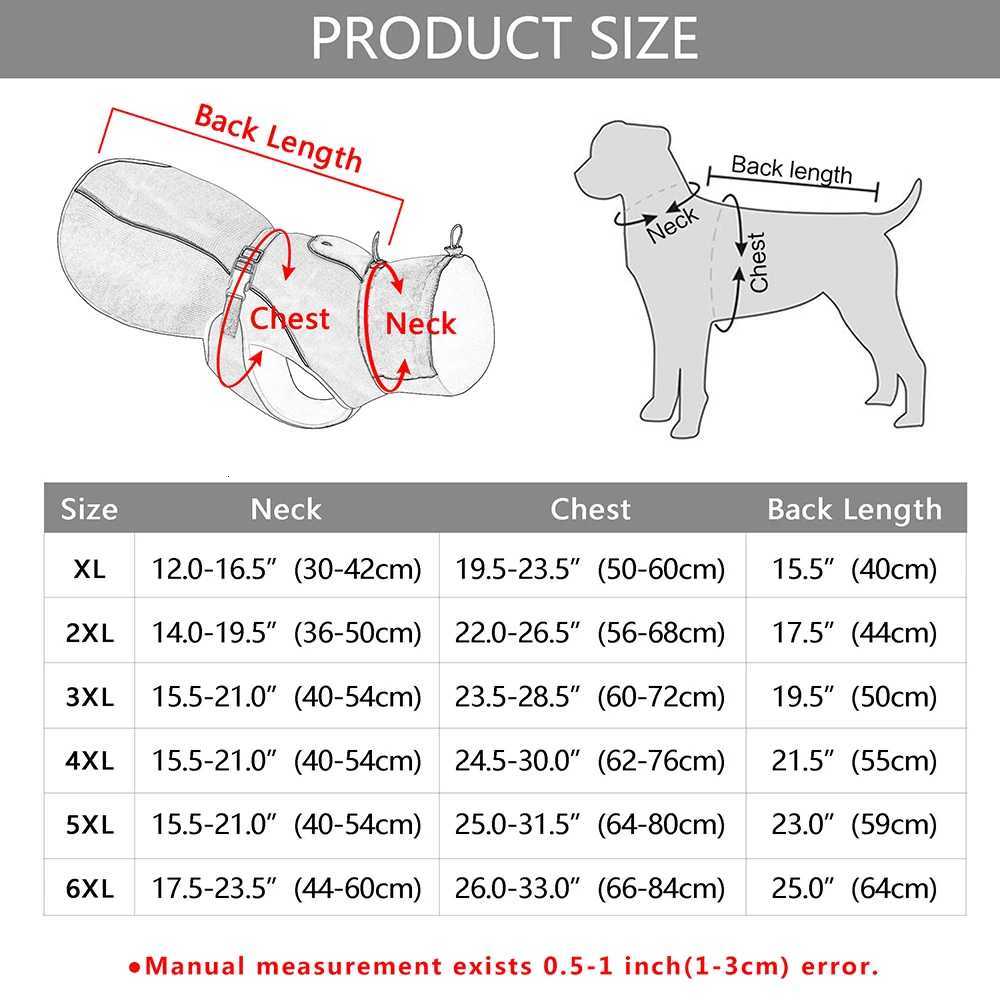 Waterproof Dog Winter et Reflective Windproof Big Dog Clothes Soft Dog Coat ets Adjustable for Medium Large Dogs Pitbull W250904