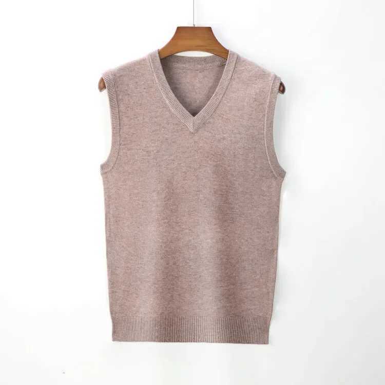 New Mens Autumn Highend Sweater Vest Vneck Warm Knit Sleeveness Mens Clothes Pullover TopsXJ250904