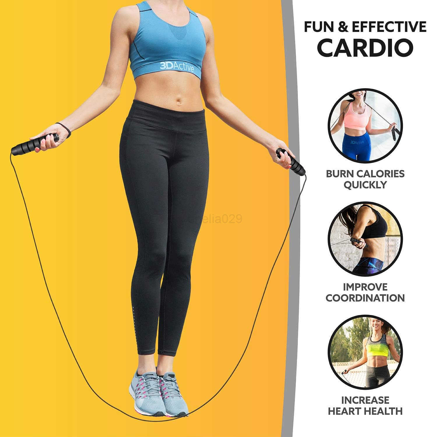 Ab Roller Wheel with Jump Rope Knee Mat Home Gym Exercise Equipment for Abs Workout Core Training Cardio Workouts W250904