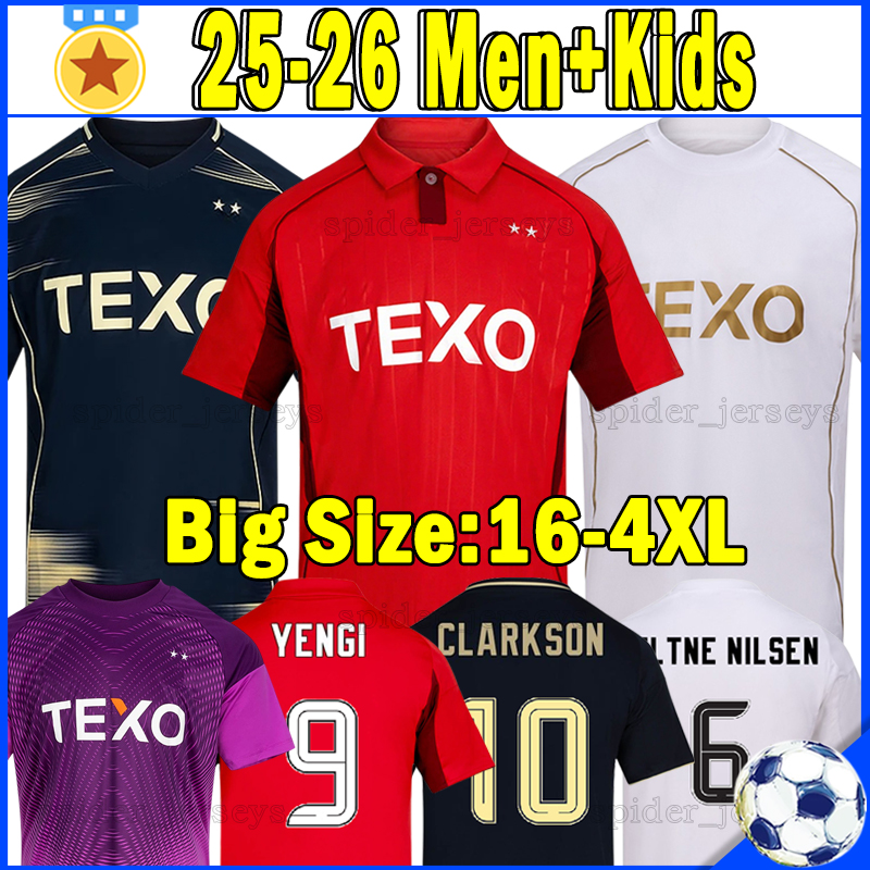 XXXL 4XL 25 26 Aberdeen Soccer Jerseys YENGI HELTNE NILSEN CLARKSON MILANOVIC POLVARA Football Shirts 2025 2026 AOUCHICHE Goalkeeper MITOV Men Uniforms Kids kits