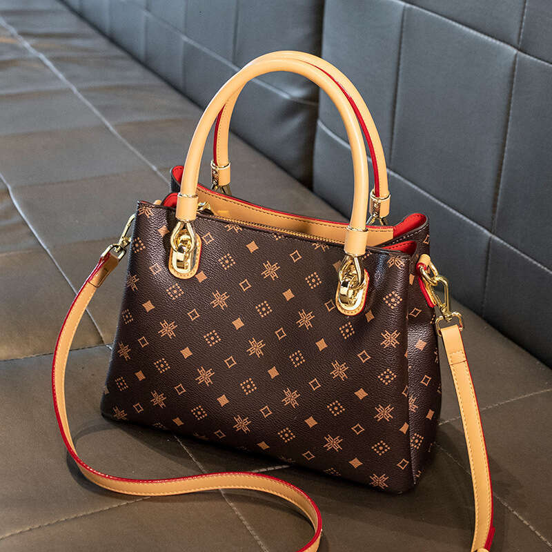 Genuine Leather Women's 2025 New Trend Light Luxury Simple Handbag High-end Elegant Crossbody Shoulder Printed Bag