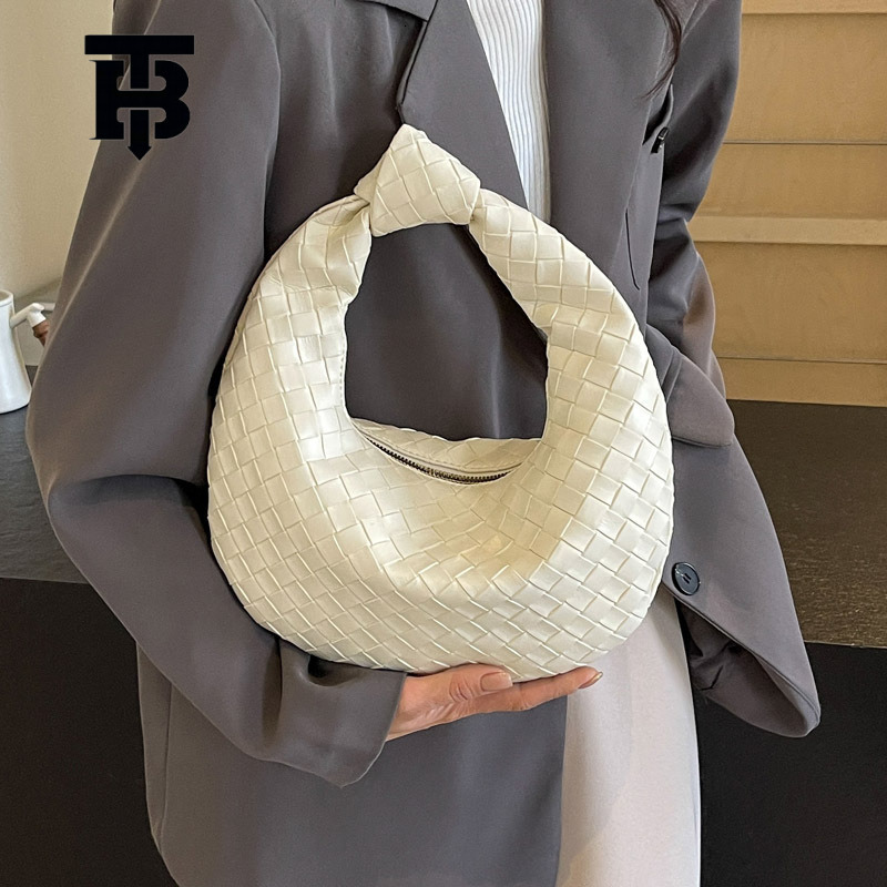 TB BHULAMTE Office Small Designer S Bag Tote Bag Stylish Women's Bag 2025 New High-end Sense Ladies Handbag Niche Design Handheld Dumpling Bag