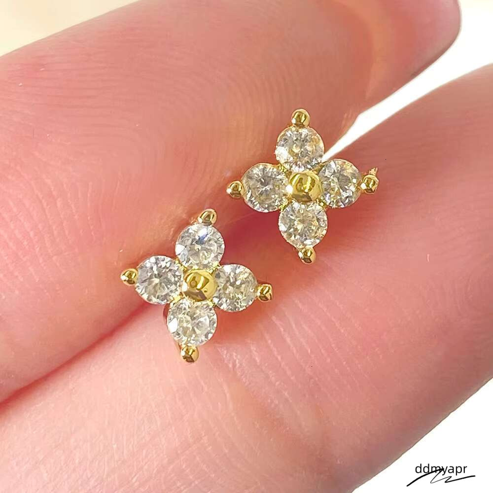 Girl Fine Jewelry Sweet Factory Custom Multi Color Stone Black Gold Plated Sterling Sier Ddmyday Mini Stud Earrings For Kids Ddmyday