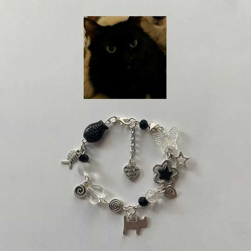 Black Cat and Golden Retriever Matching bracelet HandmadeXJ250904