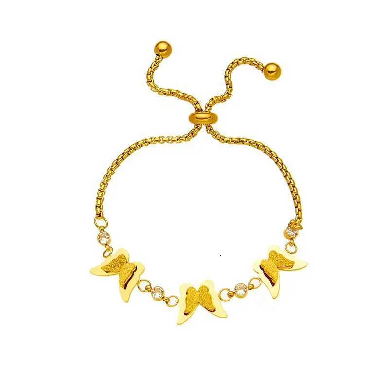 316 Stainless Steel Gold Color Charms Bracelet For Women Vintage Rustproof Girls Wrist Jewelry Party Wedding Gift Y250904