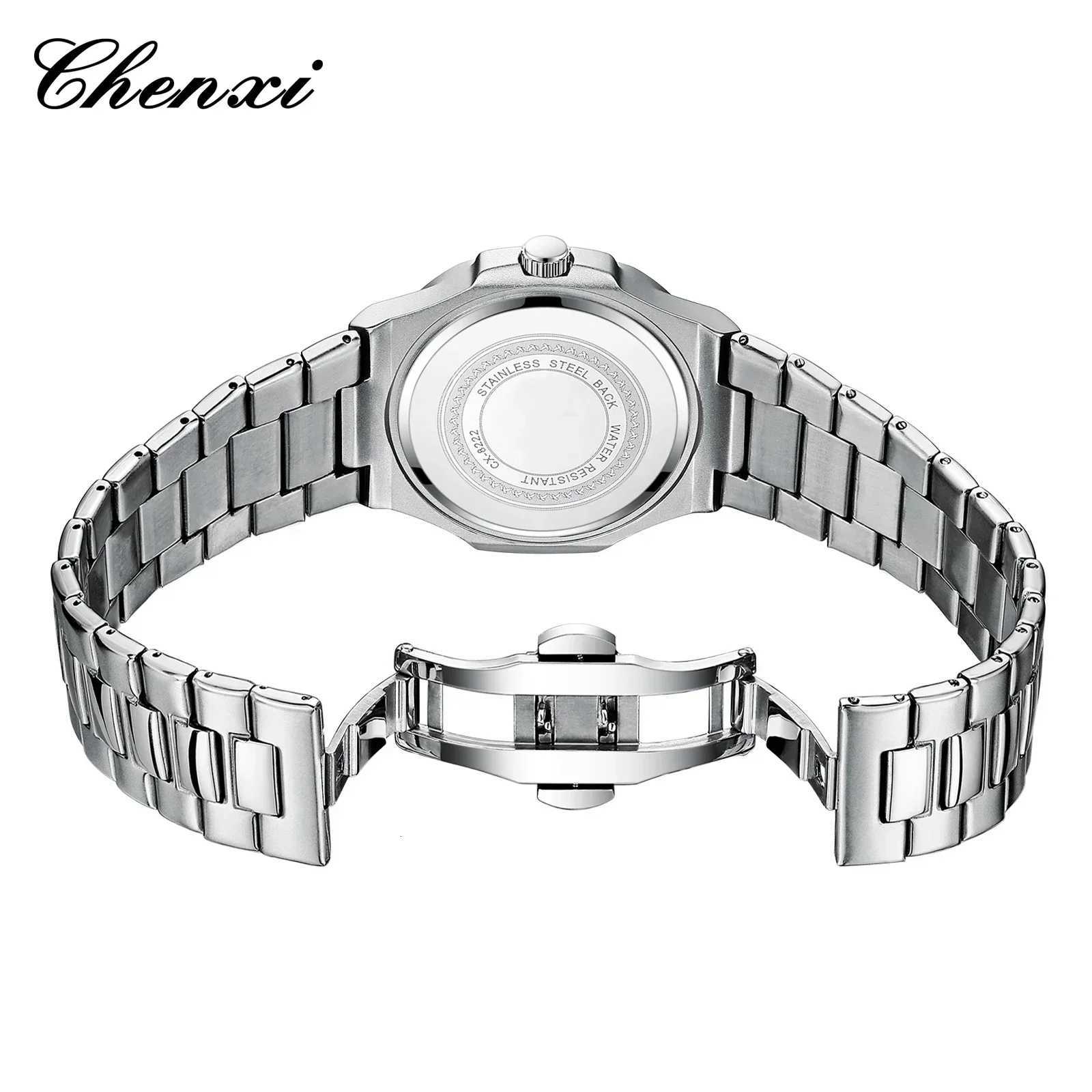 CHENXI 8222 New Ladies Watches Wen Fashion Elegant Silver Stainless Steel Party Quartz Wristwatch Watch Gift Relogio Feminino X250904