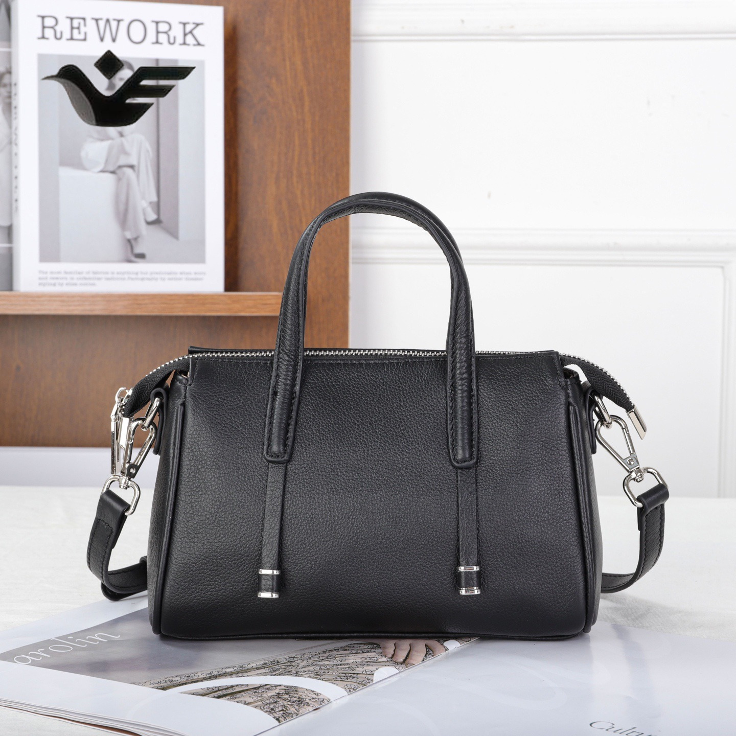 Feiyan Free Shipping New Designer Bag Luxury Shopping Bag Layer Cowhide New Large Capacity Tote Women's Bag Fashion Handbag Commuting Versatile W