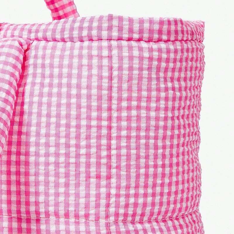 2025 Large-Capacity Checkered Canvas Tote Summer Literature, Laid-Back Style Shoulder Shopping Bag, New Fashionable And Versatile