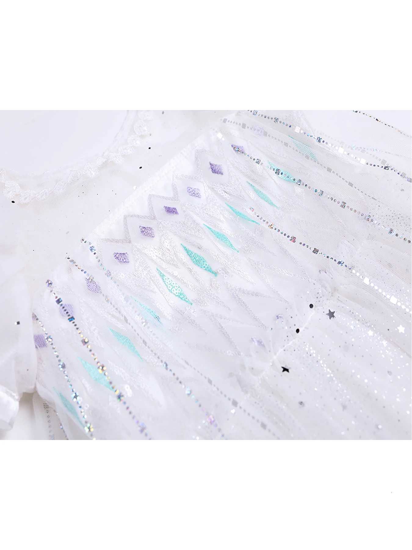 Girls Princess Costume Embroidered Puff Sleeve Casual Dress for Party Birthday Dress Up Kids Clothes Z250904