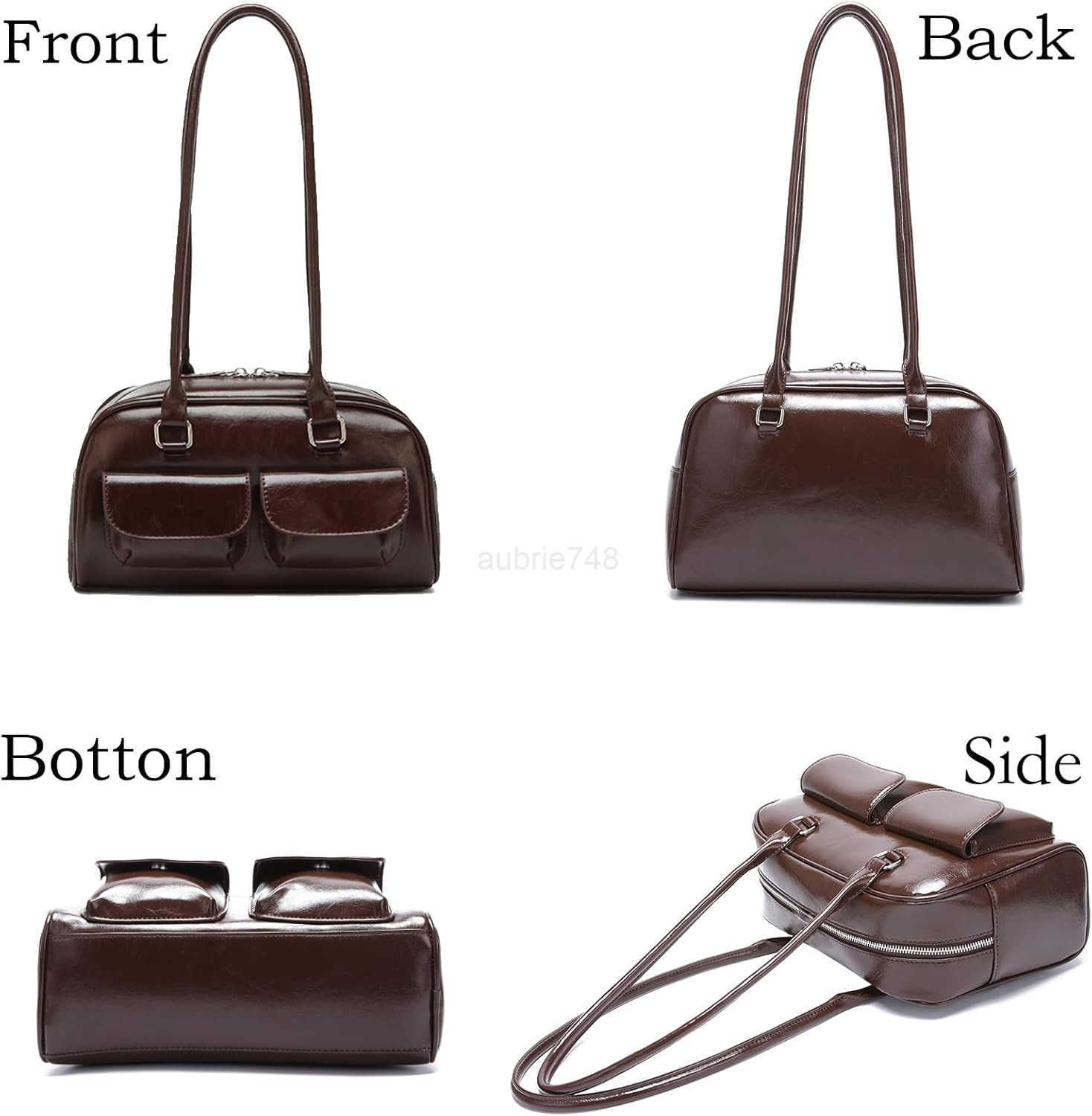 Y2K Shoulder Bag for Women Black Small Purse Brown Purse Trendy Purse Retro Womens Shoulder Handbags Purses M250904