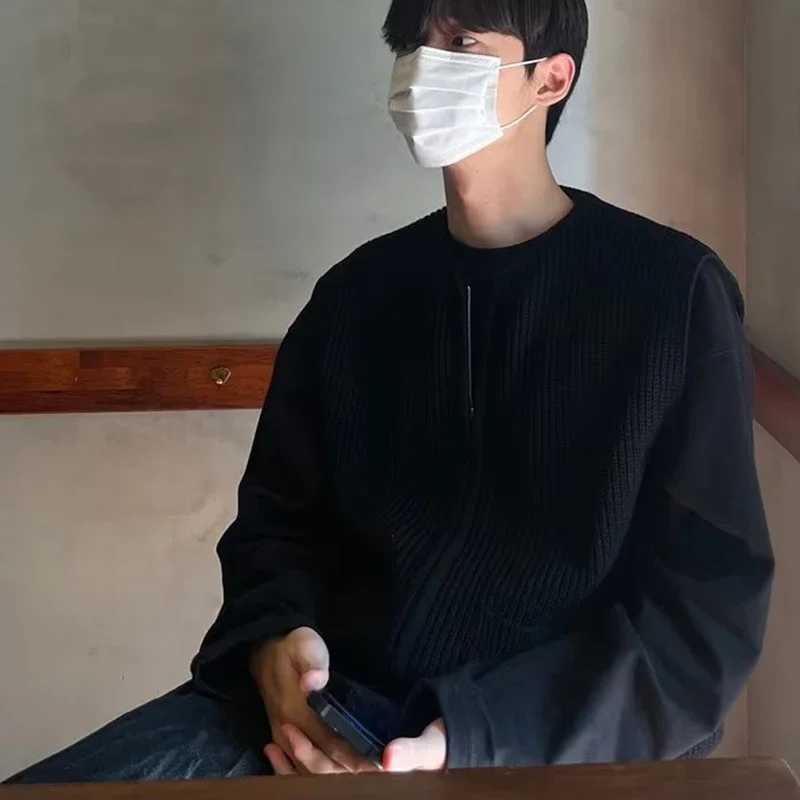 Knitted Zippers Cardigan Sweater Vest Men Sleeveless Casual Loose Streetwear O Neck Solid Color Coat Luxury ClothingXJ250904