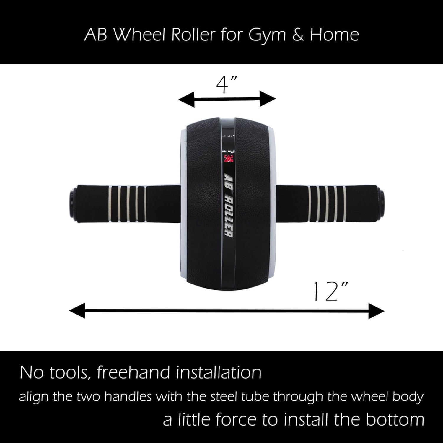 AB Wheel Roller Exercise Abdominal Fitness Wheel Workout StrengthTraining Roller 12W W250904