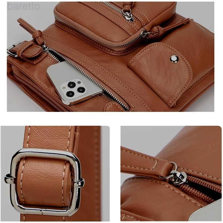 Purse Leather Crossbody Tote Bag for Women Studded Hobo Shoulder Purse Trendy Goth Work Boston Bag M250904