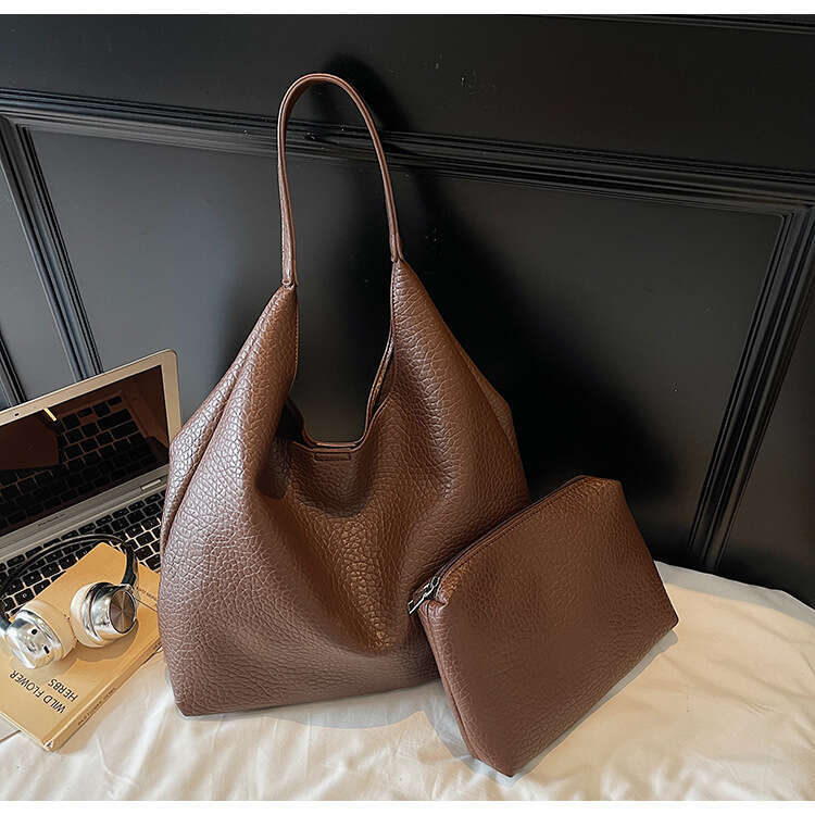 Large Capacity 2025 New Simple Casual Commuter Underarm Mother-Daughter Single Shoulder Tote Bag for Women